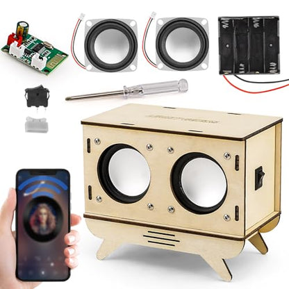 LUCKY GUESS STEM Projects Bluetooth Speaker Toy Set DIY Electronics Kit - style: Dual Speakers Bluetooth DIY Set