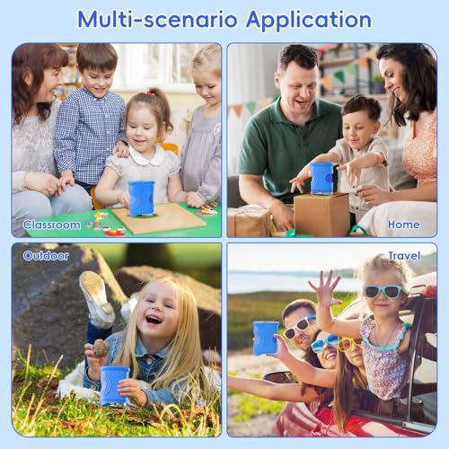 Temodu Kids Microscope 2.0" Screen 1000X Digital Microscope for Kids, Mini Pocket Handheld Microscopes for Children Birthday Festival Gift, Science Education Fun Toys for Boys Girls Ages 4-12 (Blue) - color: Blue