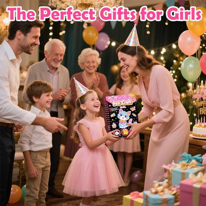 FUNNYB&G Foil Art Craft Kit for Kids, Sparkly Birthday Gift Toy for Girls - style: Little Cat