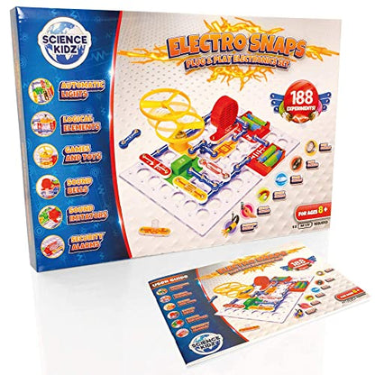 Science Kidz Electronics Kit - 188 Science Experiments Set for Kids