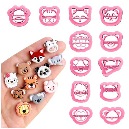 Keoker Animal Clay Cutters for Polymer Clay Jewelry, 12 Shapes Earring Cutters for Polymer Clay Making - color: Animal Studs
