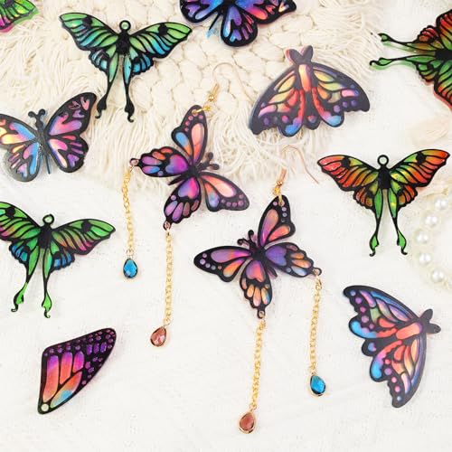 LET'S RESIN Resin Earring Molds, 2 Pcs Resin Molds Silicone with Butterfly Moth Wings Shapes, Silicone Molds for Resin Jewelry, DIY Art Craft - color: Butterfly Earring Molds