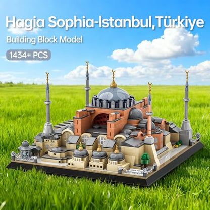 Hagia Sophia Cathedral Building Block Toy Landmark Architecture Model Kit for Adults Teens and Collectors Display Gift Set - style: Hagia Sophia Cathedral