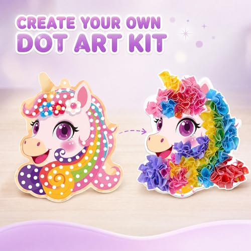 Juloviy Poke-in Art, DIY Poke Art Craft Kit for Kids Ages 6+, Fabric Poking Set with Wind Chime Decorations, Mess-Free Creative Toy for Children