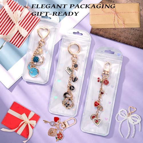 Wurosi 544Pcs Bag Charm Kit, Charms Lip Gloss Keychain Making Kit - color: 544 Pcs Gold Keychain Kits