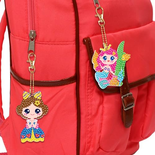 Labeol Diamond Art Kits for Kids with 5D Diamond Creat Your Own GEM Keychains Arts and Crafts for Kids Ages 8-12 Christmas Stocking Birthday Gifts for Kids 6+ - style: Princess