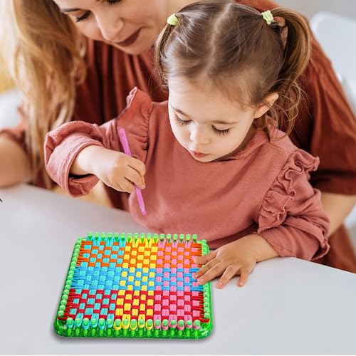 REENLIV Upgraded Weaving Loom Kit Toys for Kids & Adults, DIY Arts & Crafts - color: Big Green