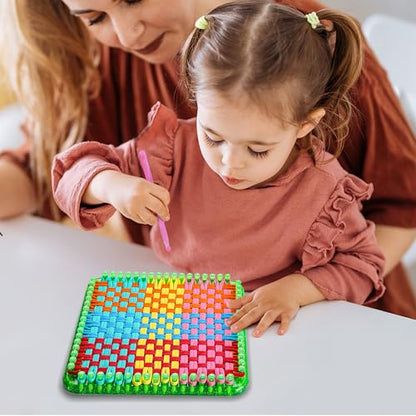 REENLIV Upgraded Weaving Loom Kit Toys for Kids & Adults, DIY Arts & Crafts - color: Big Green