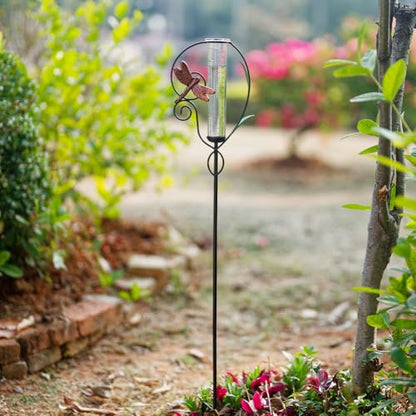 Dragonfly Rain Gauge Outdoor,Metal Rain Gauges Outdoors Best Rated - color: Metal Dragonfly