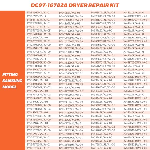 2026 UPGRADED Dryer Repair Kit Replacement for Samsung Drum Roller DC97-16782A, 6602-001655/5ph2337 Dryer Belt, DC93-00634A Idler Pulley fits DV48H7400EW/A2, DV40J3000EW/A2, DV45H7000EW/A2 by Beaquicy