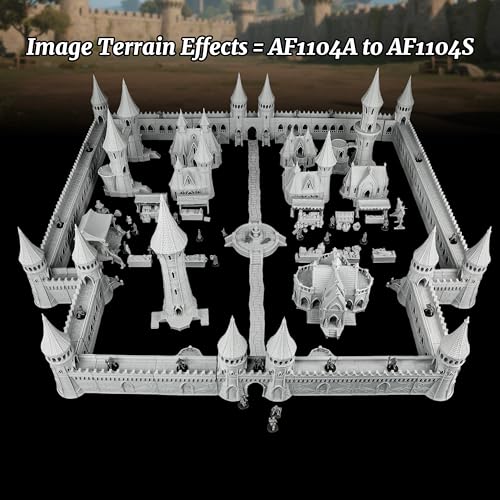 AUSPDICE Gothic Watchtower DND Terrain, 25mm Stone Spire RPG Scenery - color: Af1104 L City Building 6