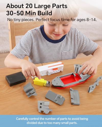 Airplanes Launcher STEM Toy for Kids Ages 6-14 Years, Complete STEM Kit, Build Carrier & Launch Foam Airplane Toy, Learn Circuits & Aerodynamics, Science Kits for Age 8-12