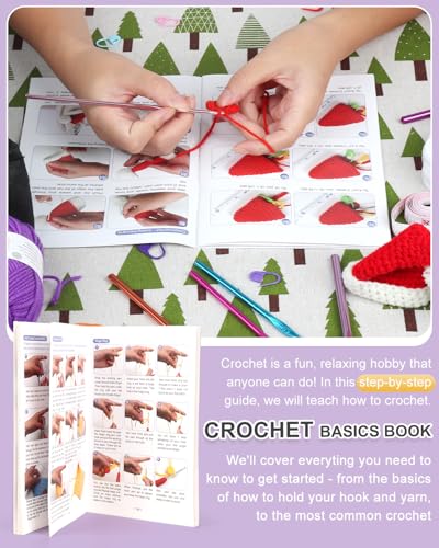 Aeelike Crochet Kit for Beginners Adults Kids, Complete Crochet Set, Purple - color: Purple