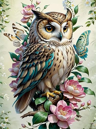 Ekuxom Owl Diamond Art Kits for Adults-5D Owl Diamond Painting - color: Owl