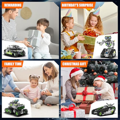 HPROMOT STEM Robot Building Kit for Kids Ages 8-16 | 757 PCS 5-in-1 APP & Remote Control Coding Robot Toy | 4 Control Modes | Engineering Educational Gift for Boys Girls Teens - color: T1120