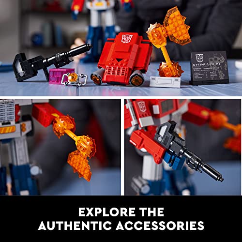LEGO Icons Optimus Prime 10302 Transformers Figure Set, Collectible Transforming 2-in-1 Robot and Truck Model Building Kit for Adults, Perfect for Display or Play - style: FrustrationFree Packaging