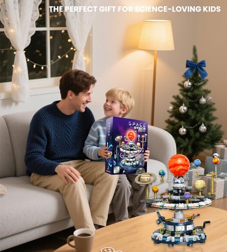 Rotatable Solar System Building Set, Space Exploration Building Blocks Set, Solar System Toys for Birthday for Teens Ages 12-14+ (963pcs)