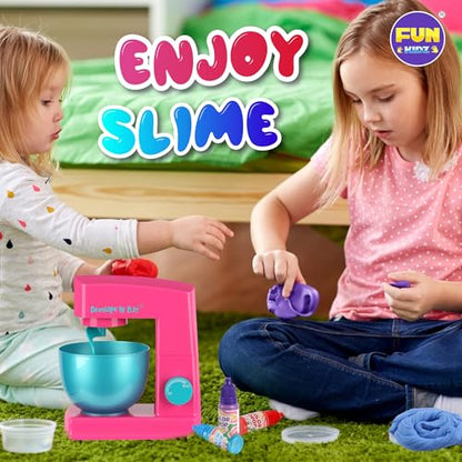 Electric Slime Mixer Machine Kit for Kids, FunKidz Twist Mixing Glue and Activator to Making Slime Automatic Craft Toy for Girls Ages 8-12 Boys Gifts