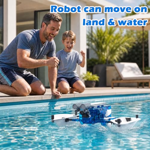 25-in-1 Solar Science Robot Kit, STEM Building Toy for Kids Ages 8+ - color: White & Blue