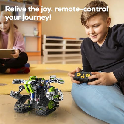 Robot Building Kit with APP/Remote Control STEM Gifts for Boys Age 6-16,Technic Coding Robotic Toys for Kids Birthday, Buildable 5in1 Models with 337+ Pieces - style: K96158