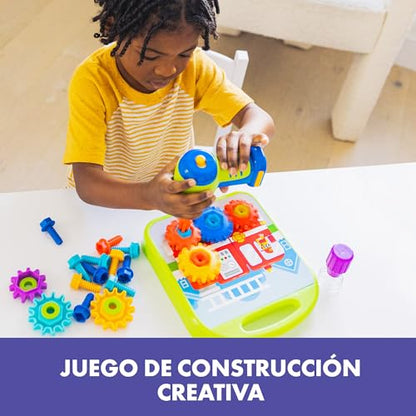 Educational Insights Design & Drill Gears Workshop - Kids Drill Set for Toddlers 3-5, Take Apart STEM Construction Toys for Kids, Toy Tool Set with Working Power Tools, Creative Engineering Sets