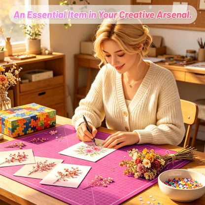 anezus Self Healing Cutting Mat for Rotary Cutting, 17.8" x 11.9", Pink - color: Pink, size: 17.8"L x 11.9"W