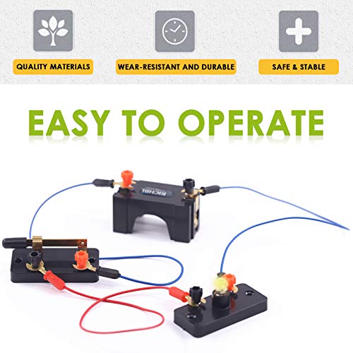 Keadic 20Pcs Science Circuit Kit Physics Experiment Model Kit Electrical Light Bulb Experiment Kit Physics Electronic Science Experiment Kit for Homeschool