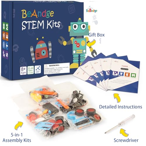STEM Science Kits for Kids, 5 Set Wind Powered Car for Boy Toys Bulk Gifts