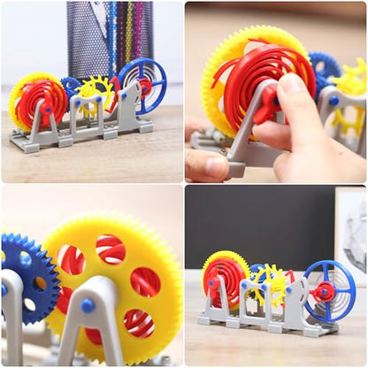 MagicTech 3D Printing Making Tourbillon Escapement Structure Clock Imitation Movement Model Wind-up by Toy Models JY09 - size: 9.84 x 1.57 x 3.93 Inch