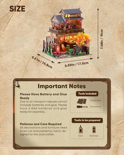 DIY Japanese Miniature House Kit Dollhouse Kit for Adults to Build - color: Sakura Greenhouse