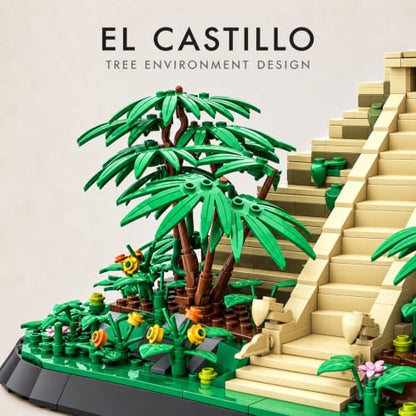1346Pcs El Castillo Pyramids Mexico Building Set World Landmark Architecture Model Collectible Toy for Kids and Adults - color: El Castillo