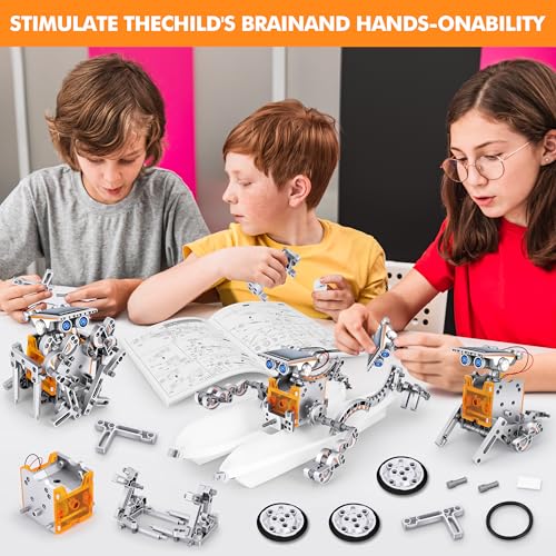 STEM 13-in-1 Education Solar Power Robots Toys for Boys Age 8+ - color: Silver