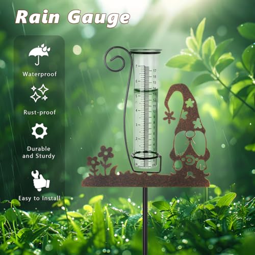 Gnome Rain Gauge Outdoor - color: Gnome-Flower