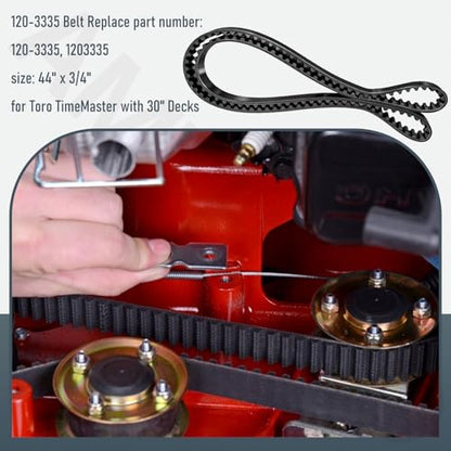 131-4509 125-2532 Mower Idler Pulley & 120-3335 Belt Kit for Toro 30" Deck TimeMaster Tractors 126-0316, 131-4506, 131-4529, 121-5763, Fits Model 20199, 20200, 20975, 20977, 20978, 21199, 21200.etc.