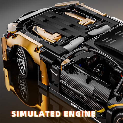 APAWR 1:14 MOC Building Set Raceing Model, Sports Car Building Blocks Toys Boys or Adults Kits，Super Cars for Boys Age 8+and Adult，Collectable Model Car Building Kit(1368pcs)