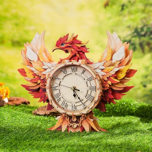 KAAYEE 3D Puzzles for Adults Phoenix Clock Bird Wooden Puzzle DIY Craft - color: Phoenix Clock