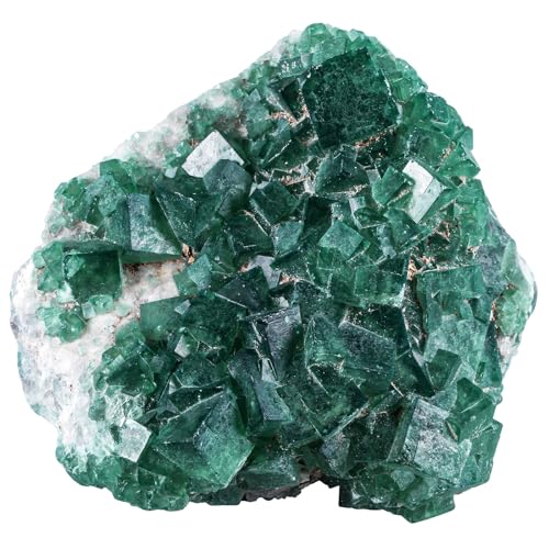 Sportmusies Natural Green Fluorite Crystal Cluster, 1.97-6.3 inches - size: 1.97 - 6.3 Inch