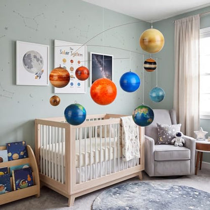 Hollowfly 3D Solar System Mobile Kit Vbs Hanging Planets Outer Space Decor