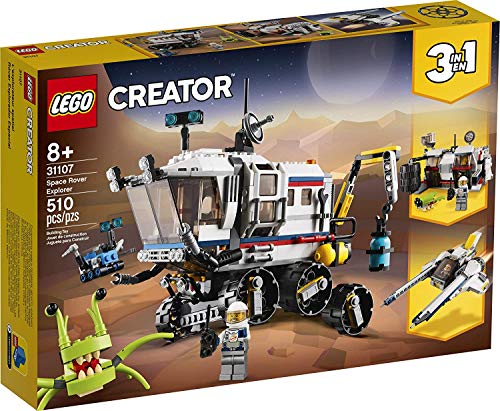 LEGO Creator 3in1 Space Rover Explorer 31107 Building Toy for Kids Who Love Imaginative Play, Space and Exploration Adventures on Exotic Planets (510 Pieces)