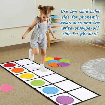 hand2mind Elkonin Box Floor Mat Activity Set, Phonemic Awareness, Ages 3+