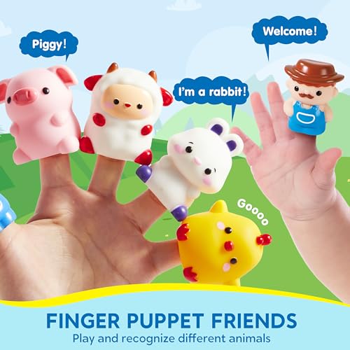 Play-Act Learning Toys for 1 2 3 Years Old, Counting, Matching & Sorting Montessori Learning Farm Train Including 9 Farm Animals, Birthday Gift for Baby Boys Girls - style: Farm Number Train