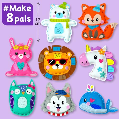 EZCRA Unicorn Sewing Kit for Kids Ages 4-8 - 8 Beginner Projects - color: Animal