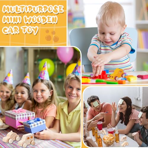 Beeveer 20 Pcs Unfinished Wooden Cars DIY Toys, Paintable Wood Toy Cars Crafts to Paint for Students Home Activities Family Time Handicraft Projects Party Favors - style: Classic