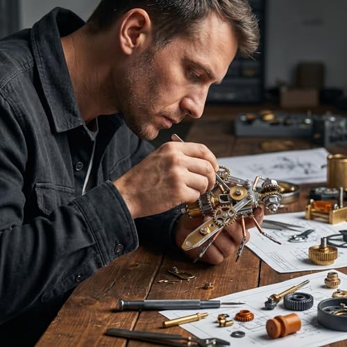 3D Metal Puzzle Kits for Adults Teens-160+Pcs-Mechanical Assembly Bee Insect Models-3 Hours to Build-Ideal for Birthday Gifts and Decorations(Mechanical Bee A) - style: Mechanical Bee A