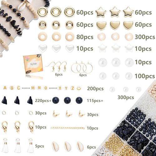 Xylise Jewelry Making Supplies Kit Natural Stone Beads for Irregular Natural Stone with for DIY Craft Bracelet Necklace Earrings for Adults (Purple) - color: Purple