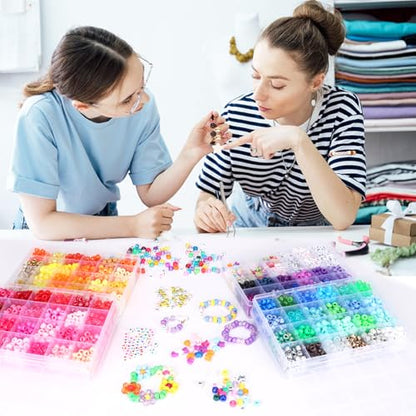 Quefe 84 Colors 4900pcs Kandi Bead Pony Beads Kandi Bracelet Kit - color: B-84 colors