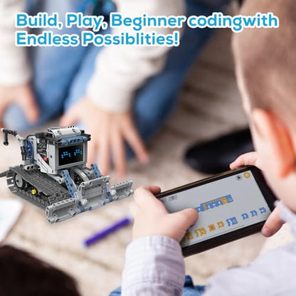 Robot Building Kit with Remote Control STEM Gift for Boys Age 6-14 | Birthday Gift for Boys Girls Ages 6-14 | 352PCS 5-in-1 Robot | APP + Remote | STEM Robotic Toys | Rechargeable |Educational - style: K96170