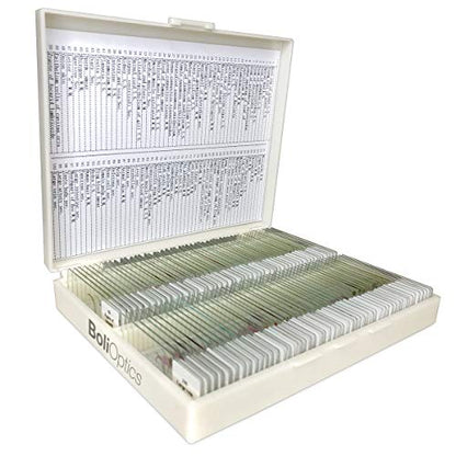 BoliOptics 100 Prepared Microscope Slides General Biology Specimen Set Plant Animal Human Anatomy Cells for Students Hobbyists Beginners Kids Homeschool, SL39901008