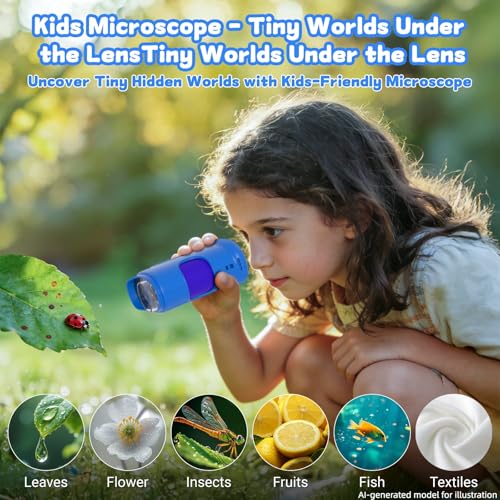 1000X Handheld Digital Microscope for Kids, STEM Educational Toy - color: Blue