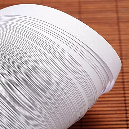 ODETOJOY White Quilling Paper Strips for Crafts Paper Quilling 3mm/5mm/7mm/10mm Set-120pcs, 54cm - size: 1.5/3/5/7/10mm set